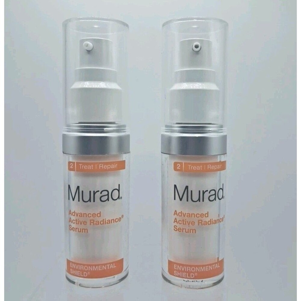 2x Murad Advanced Active Radiance Serum 0.5oz Environmental Shield Treat Repair